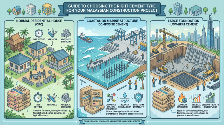 How to Choose the Right Cement Type for Your Construction Project in Malaysia