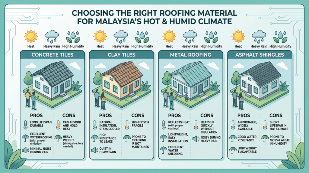How to Choose the Right Roofing Material for Malaysia’s Hot and Humid Climate