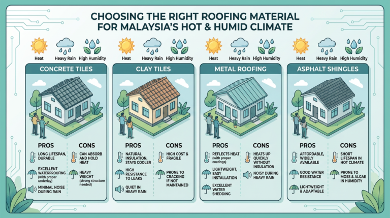 How to Choose the Right Roofing Material for Malaysia’s Hot and Humid Climate