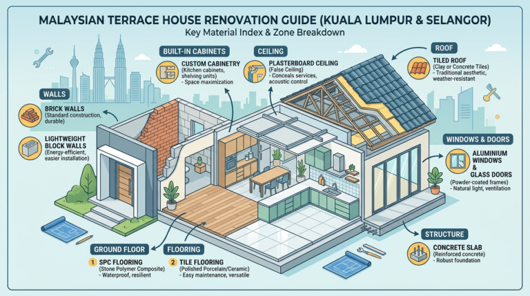 Most Popular Building Materials for Terrace House Renovation in Kuala Lumpur & Selangor