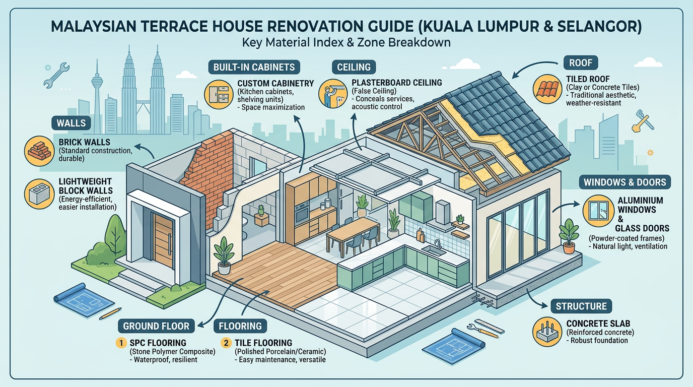 Most Popular Building Materials for Terrace House Renovation in Kuala Lumpur & Selangor