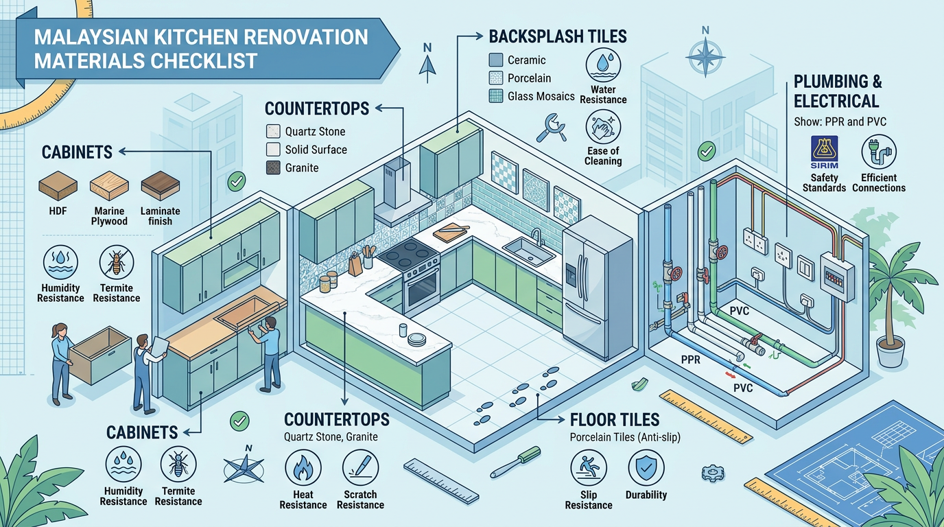 Must-Have Building Materials Checklist for Kitchen Renovation in Malaysia
